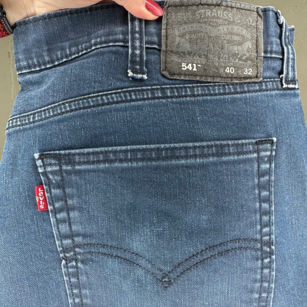 Levi's 541 Athletic Fit Men's Jeans Blue Denim 40x32 Waterless Stretch - Picture 8 of 8